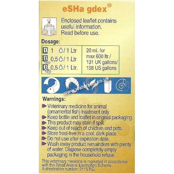 Esha Gdex 20ml | The WaterZoo | Tropical fish | marine fish & aquariums